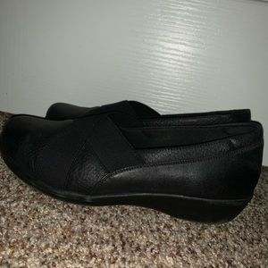 Black slip on dress shoes